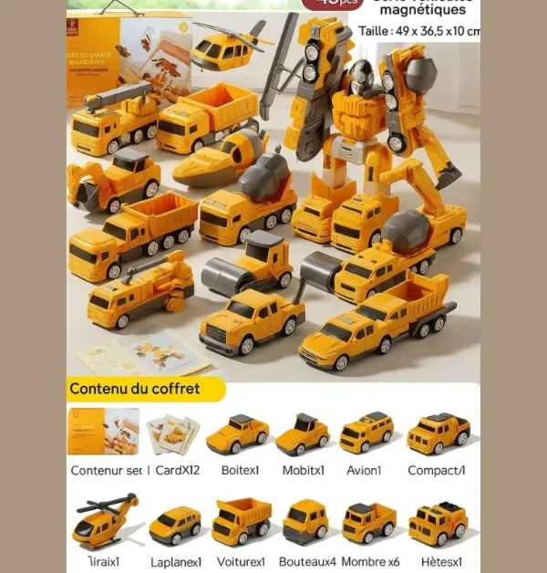 OPTIMUS GAME Magnetic engineering vehicle toy