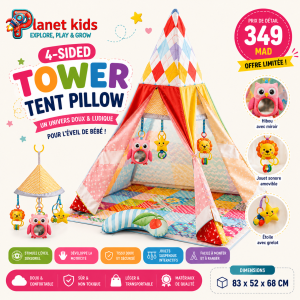 118079E4-3643-4D2A-85AC-BA398AADBA1E Tente d’Éveil Bébé 4 Côtés avec Jouets Suspendus