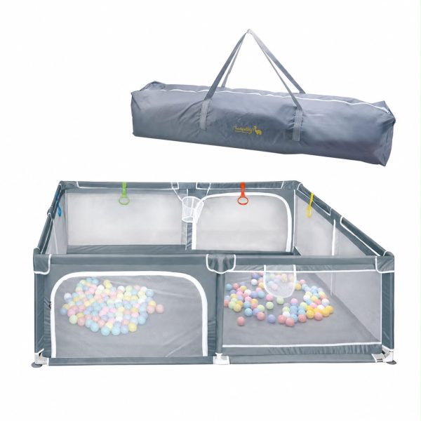 2cd3453f-6d52-427a-9259-438bef79d58f Parc de jeu pliable pour bébé avec barrière de sécurité 18M+