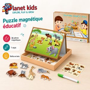 58975e0d-9122-4113-8a8f-03bdf3c2e6ac Puzzle Magnétique Éducatif Animaux
