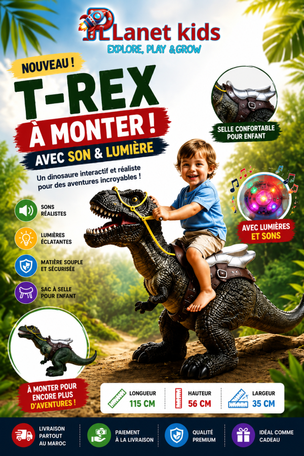6F8E8F82-EE31-48DE-B100-705A34AE8E56 T-Rex à monter avec son et lumière