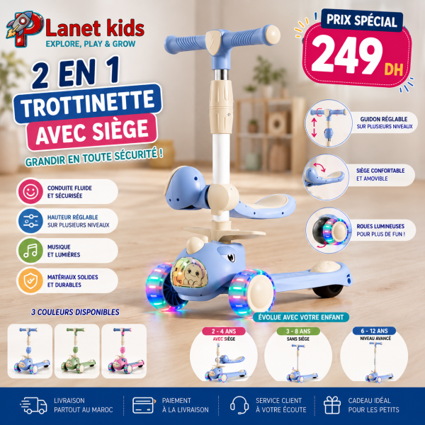7C9427C8-BAA3-4154-BC90-6E86DC93EFBE Trottinette 2 en 1 avec siège