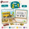 9117083e-c51d-4688-a737-51687c45dca7 Puzzle Magnétique Éducatif – Thème Véhicules & Bus Scolaire
